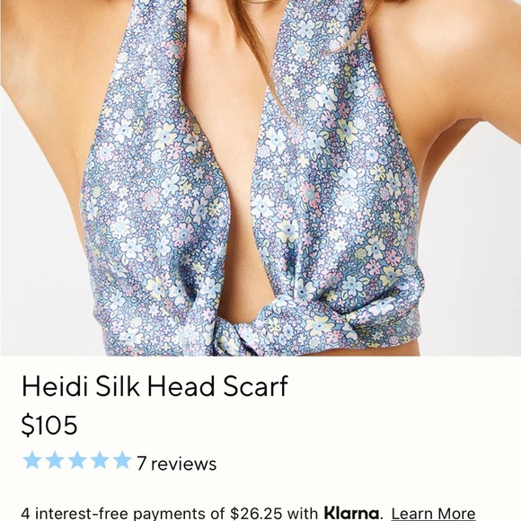 NEW Frankie’s Bikini Heidi Silk Head Scarf - Springtime - Picture 1 of 7
